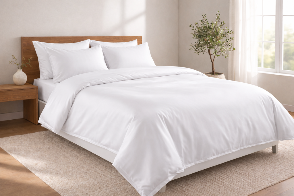 Luxury Sateen Duvet Cover – 400TC (White)