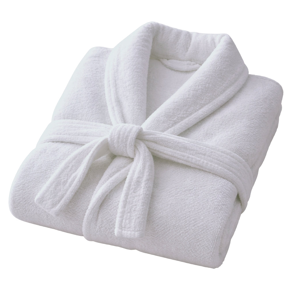 Premium Terry Cotton Bathrobe (White)