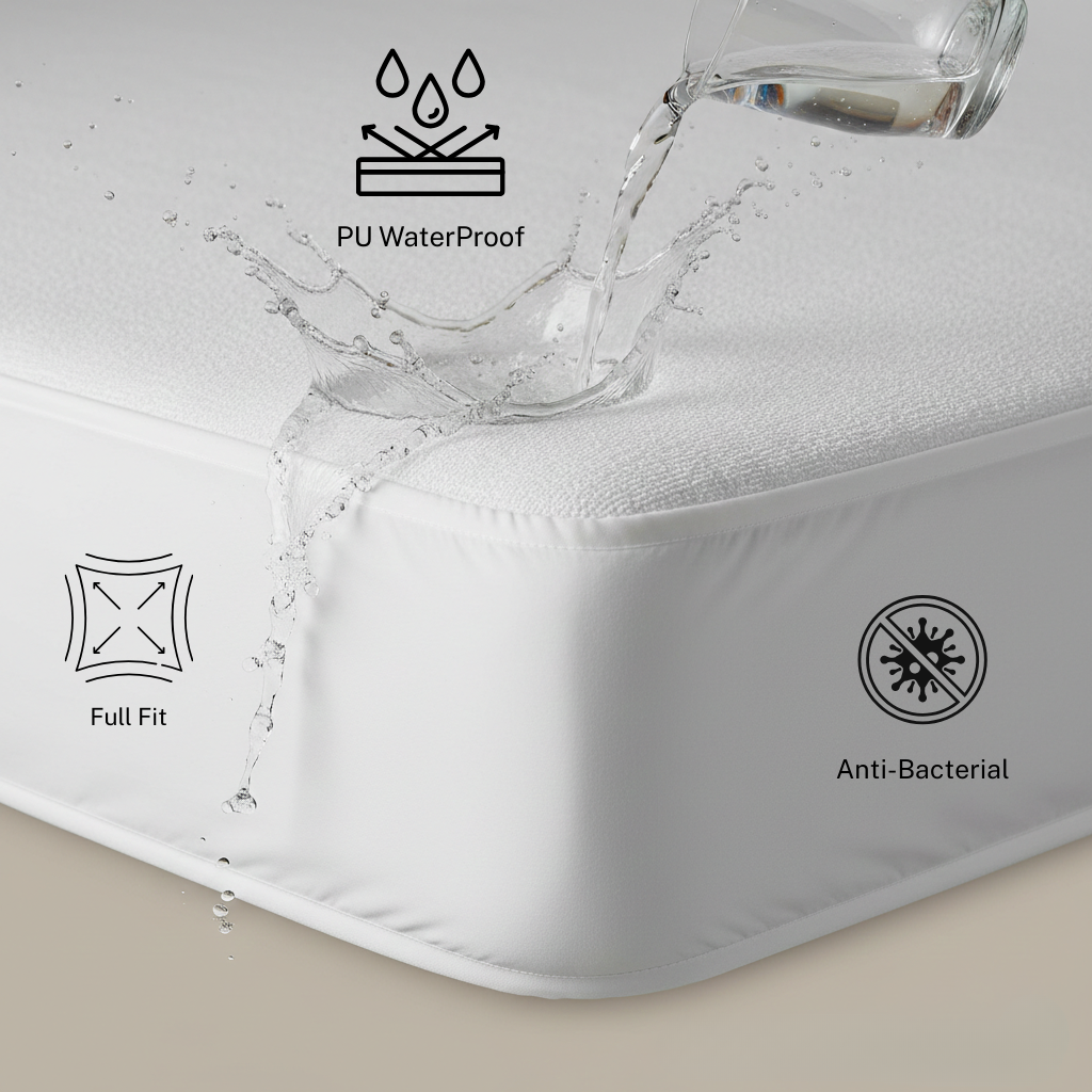 Classic Waterproof Mattress Protector (White)