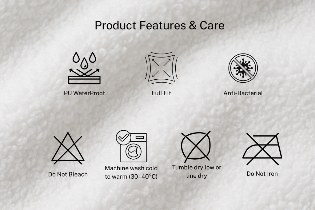 Classic Waterproof Mattress Protector (White)