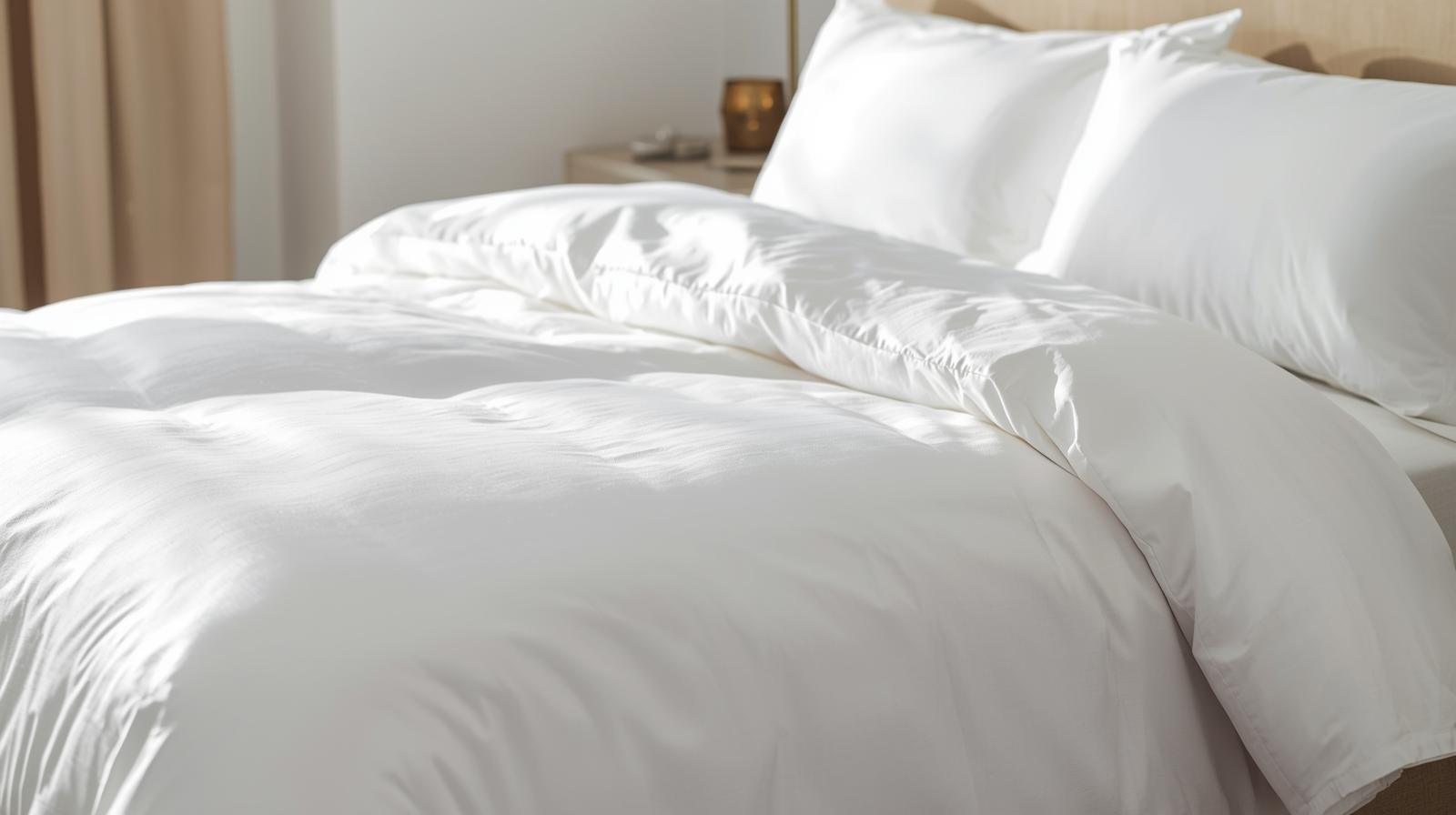 400TC Cotton Sateen Duvet Cover – White