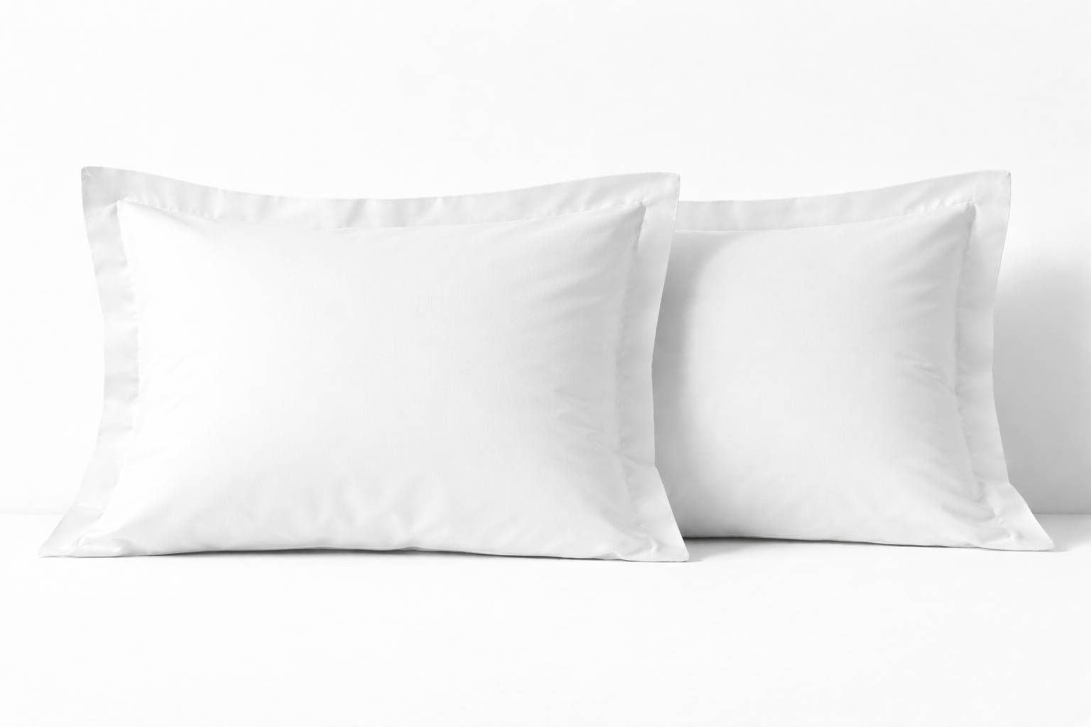 300TC Cotton Percale Pillowcases – White