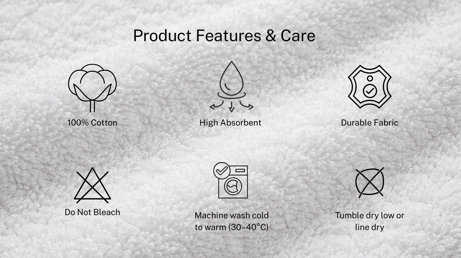 Agha Stay Classic Terry Bathrobe – 100% Cotton – 500 GSM