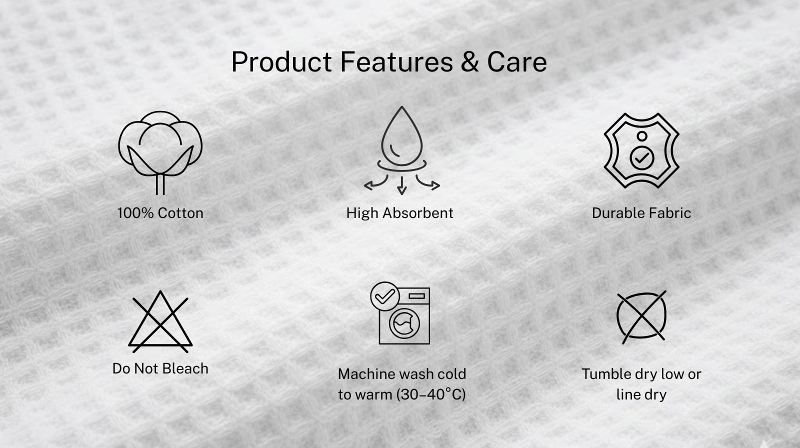 Agha Stay Waffle Weave Bathrobe – 100% Cotton