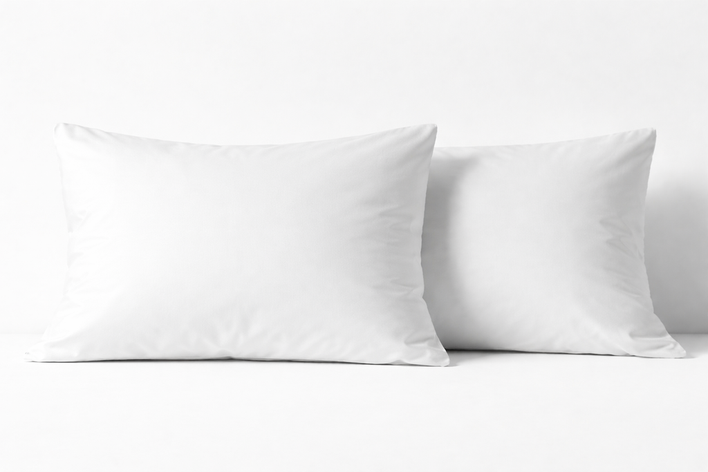 300TC Cotton Percale Pillowcases – White