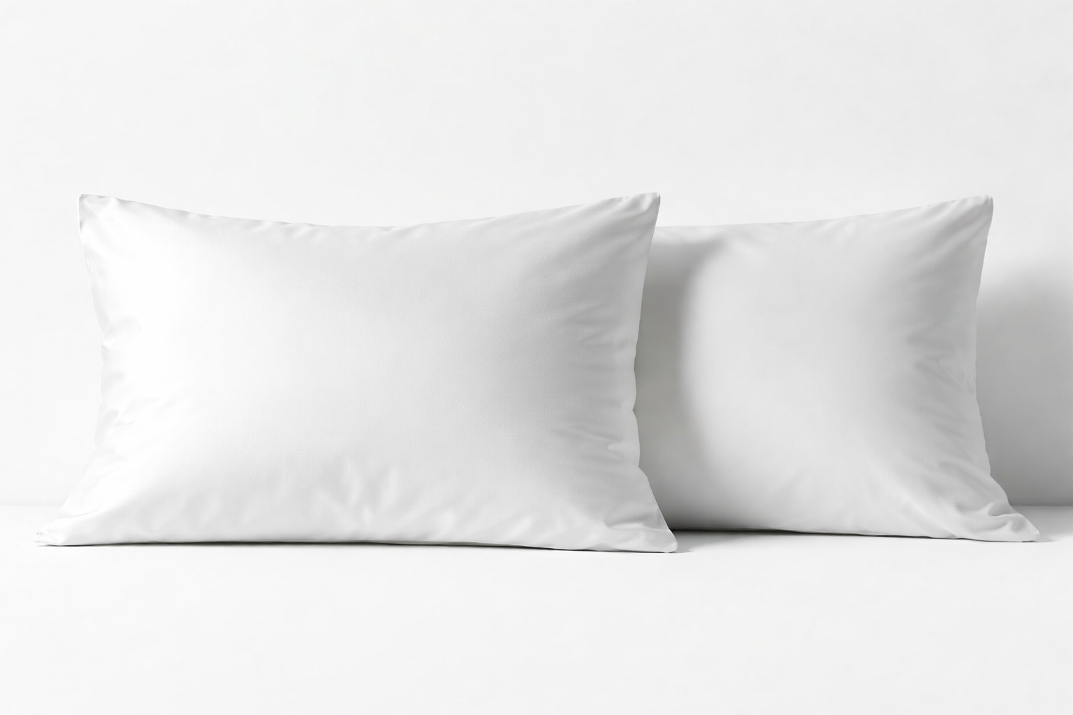 400TC Cotton Sateen Standard Pillowcases – White