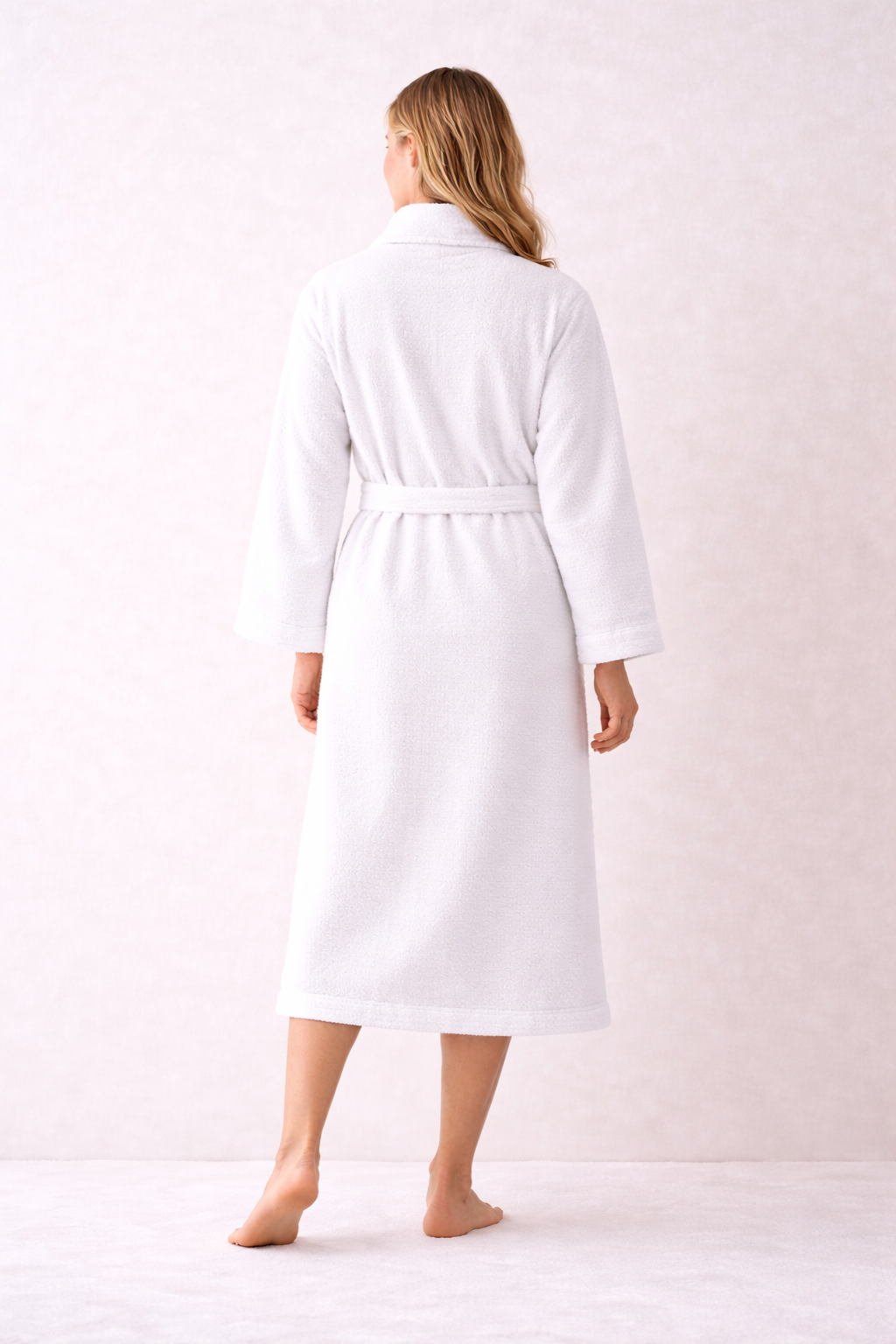 Premium Terry Cotton Bathrobe (White)
