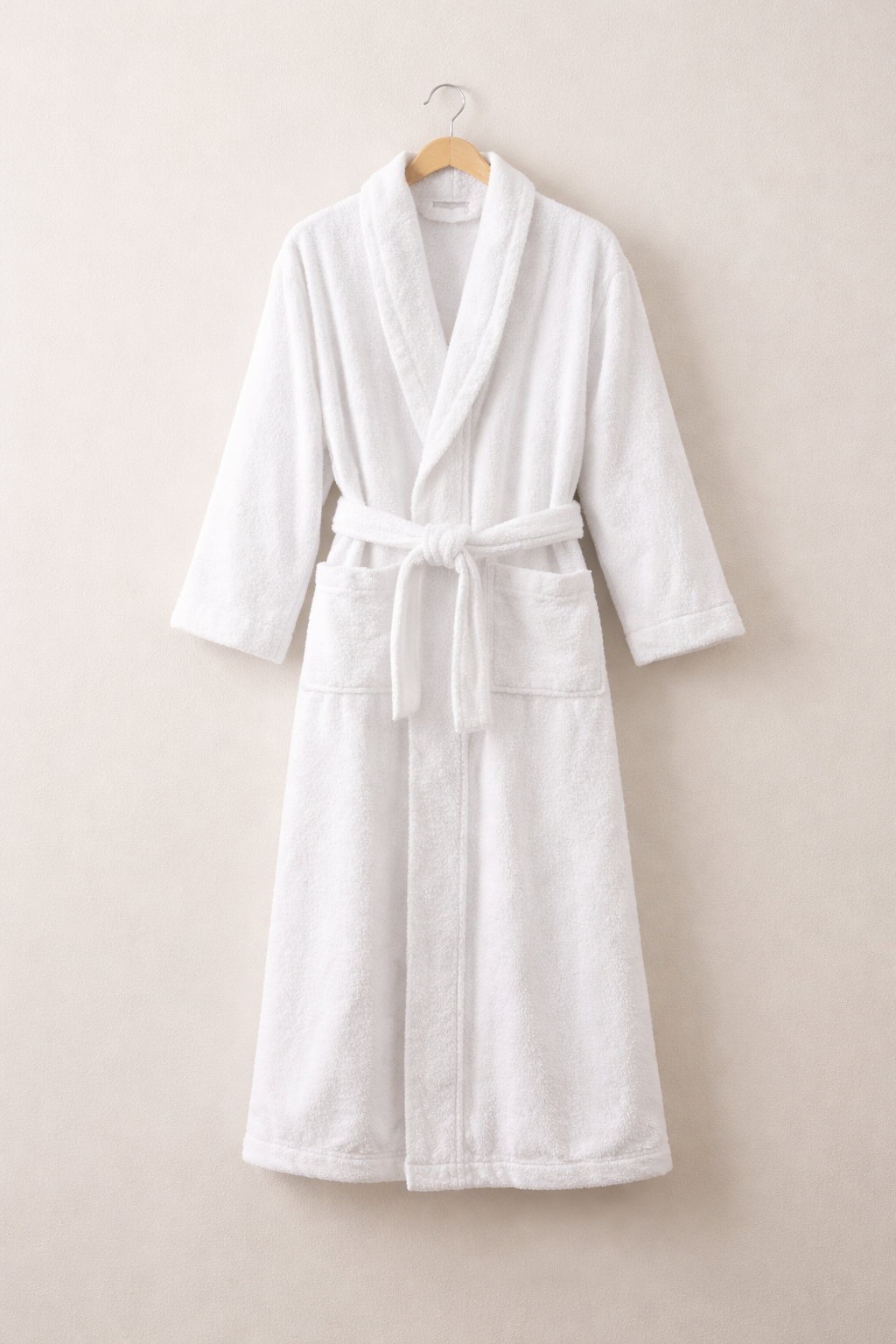 Premium Terry Cotton Bathrobe (White)